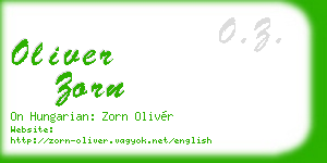 oliver zorn business card