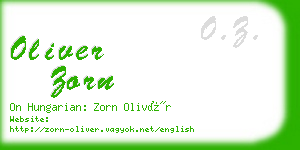 oliver zorn business card